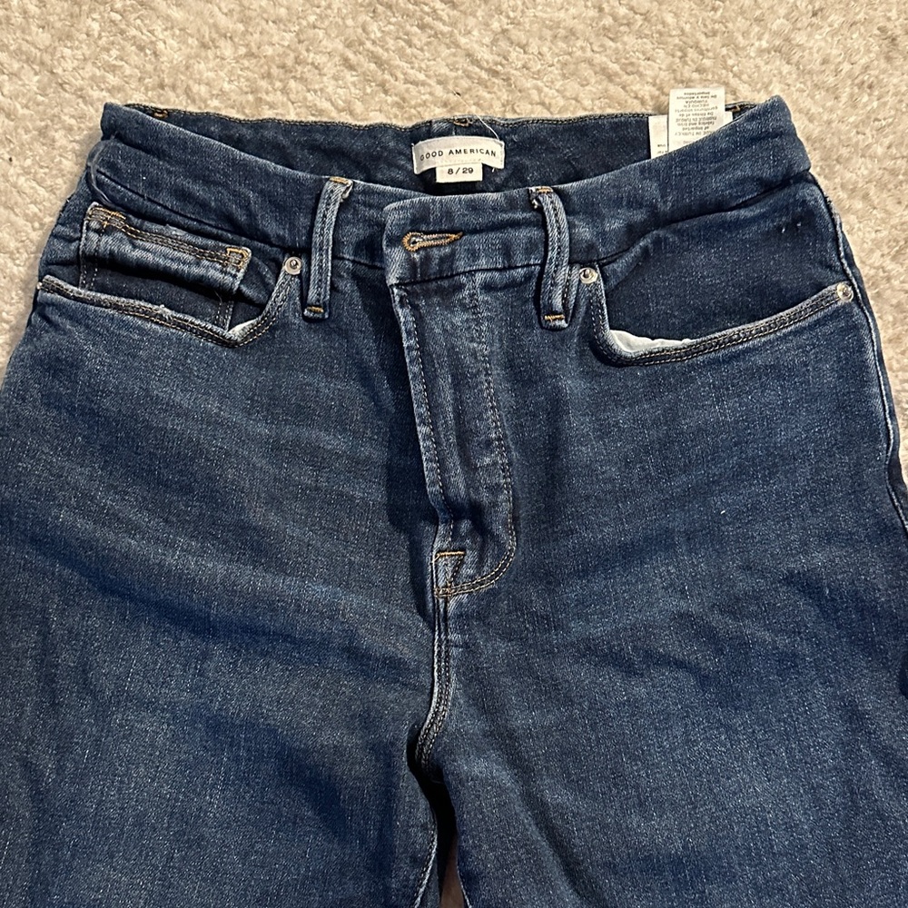 Good American Dark Wash High-Rise Jeans